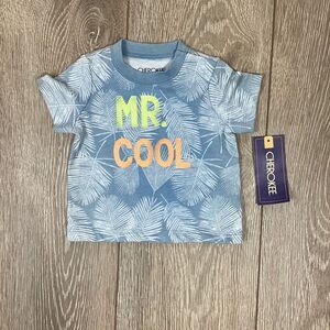 Cherokee NEW‎ Mr. Cool Tshirt Short Sleeve Palm Tree Infant 0-3 Month Baby